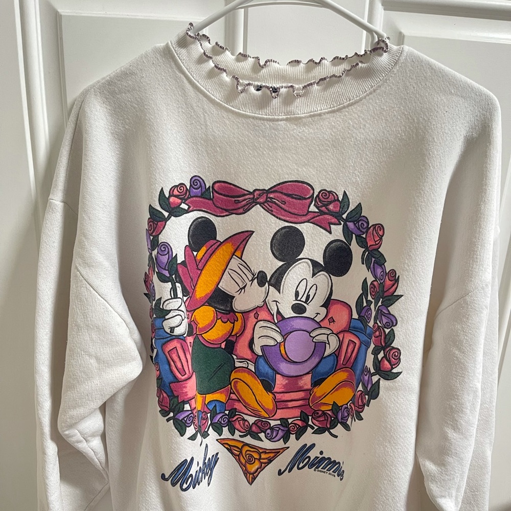 Vintage Disney Sweatshirt Mickey & Minnie Women’s